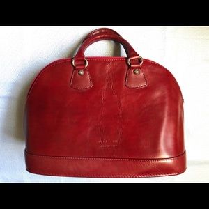 NWOT structured leather Vera Pelle hand bag